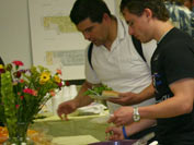students at party