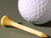 golf ball and tee