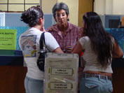 Students sitting at computers