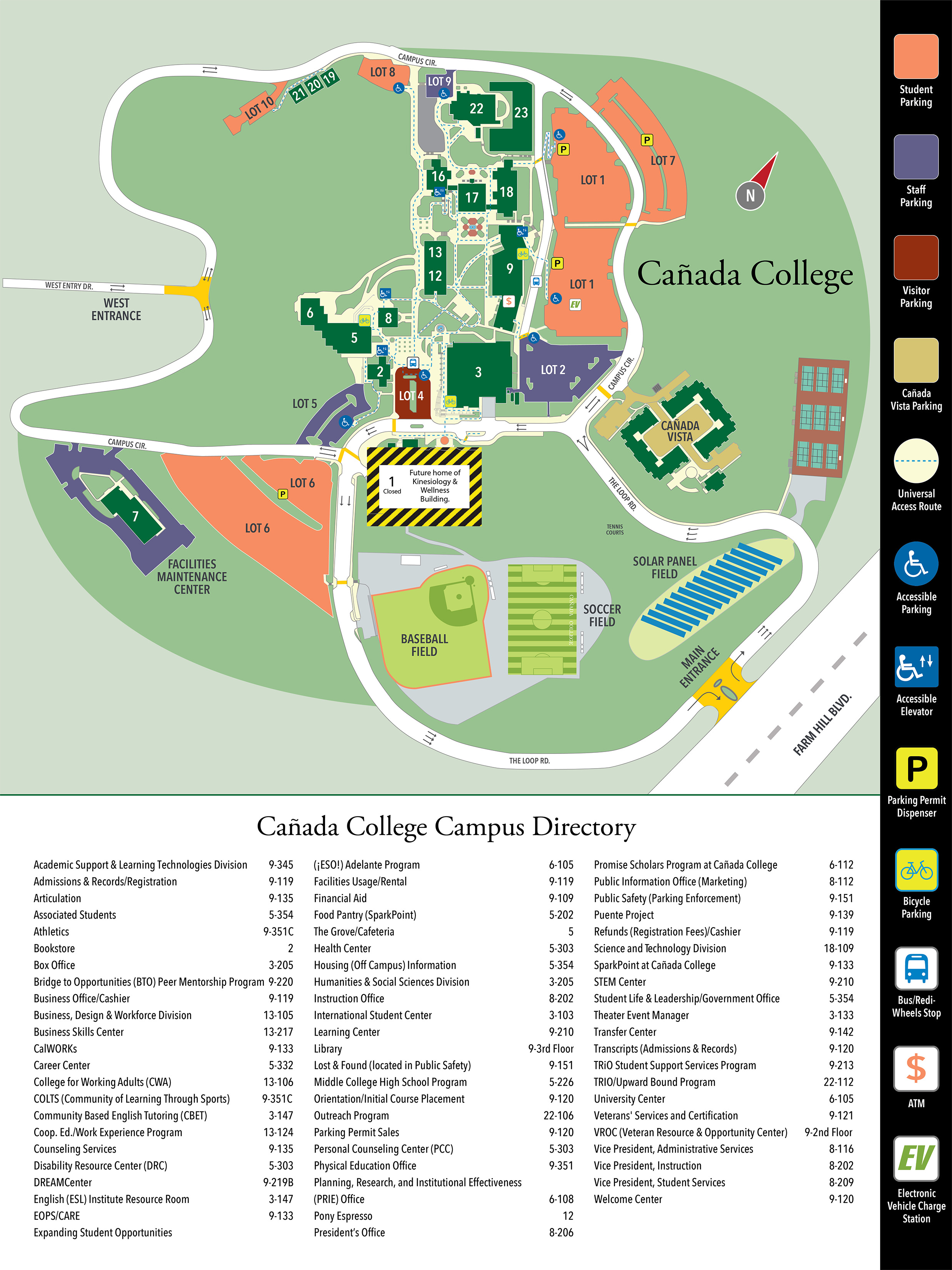 Map and Directory About Cañada Cañada College