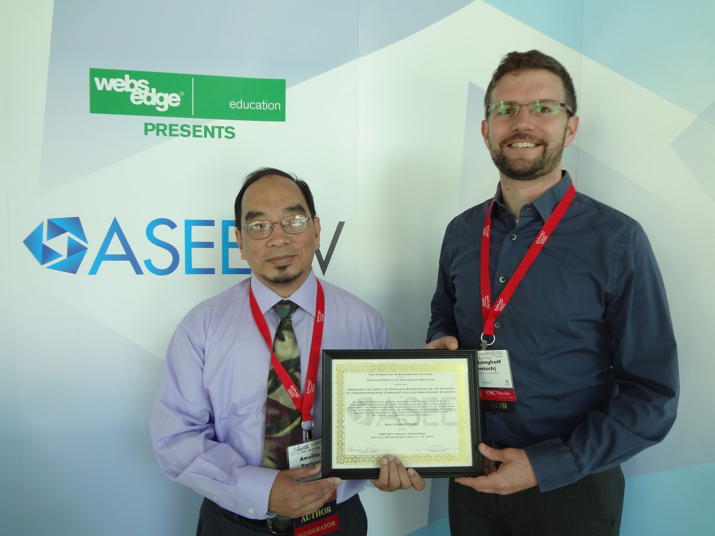 Professors Amelito Enriquez and Nicholas Langhoff