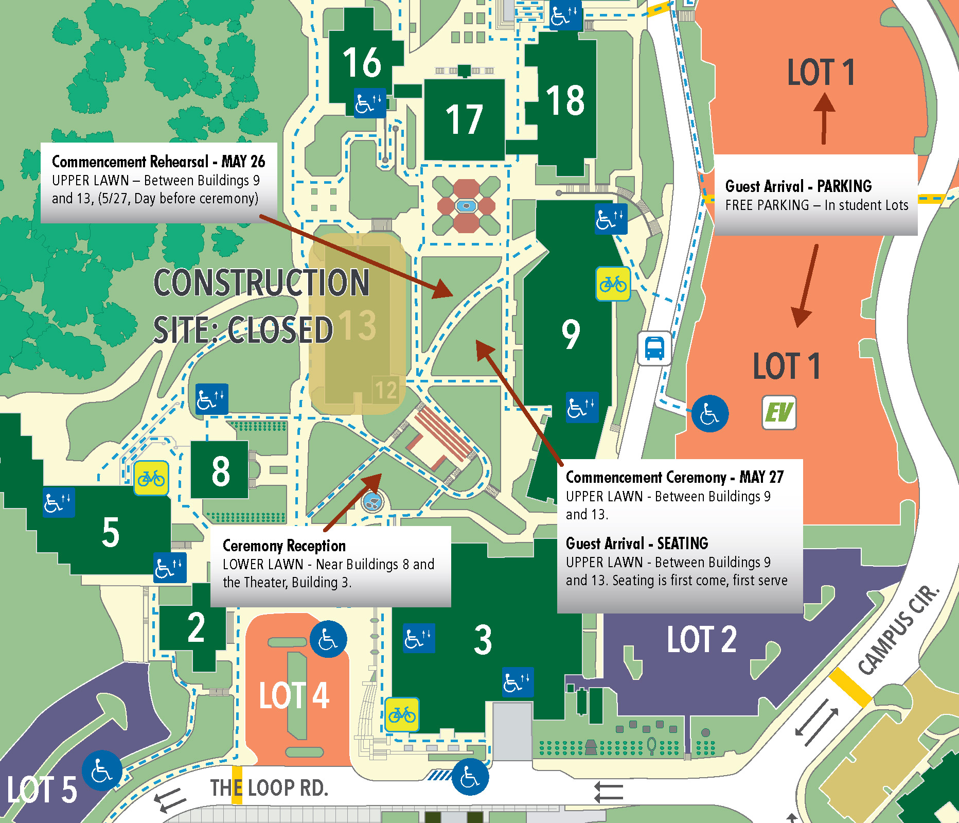 Commencement Parking Map