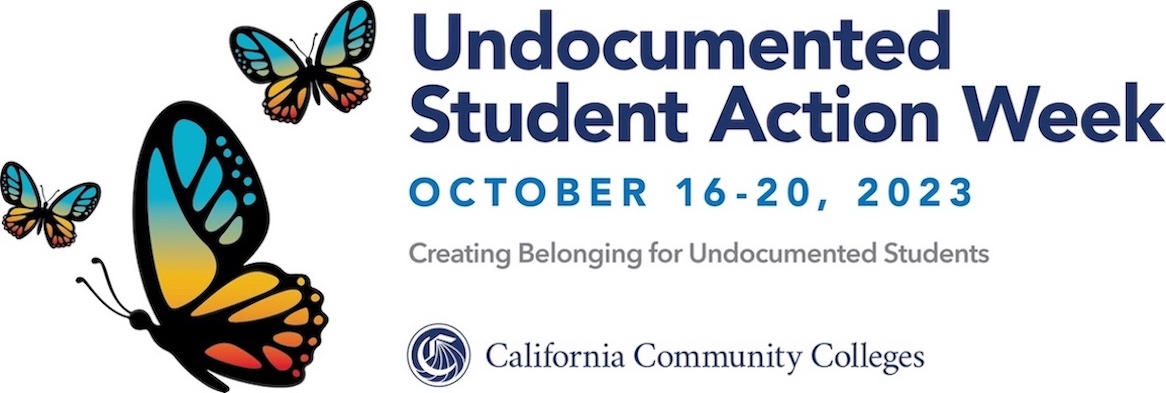 banner for undocumented student action week, october 16-20, 2023