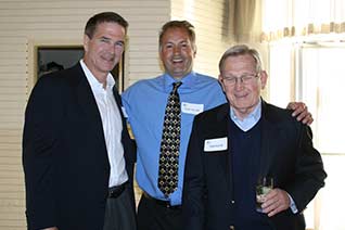 Former Basketball Coach- Peter Diepenbrock, Kurt Devlin, Former President- Tom Mohr