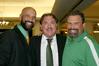 Former Colt- Tony Gomes, Coach Garcia, Former Colt- Jimmy Perkins