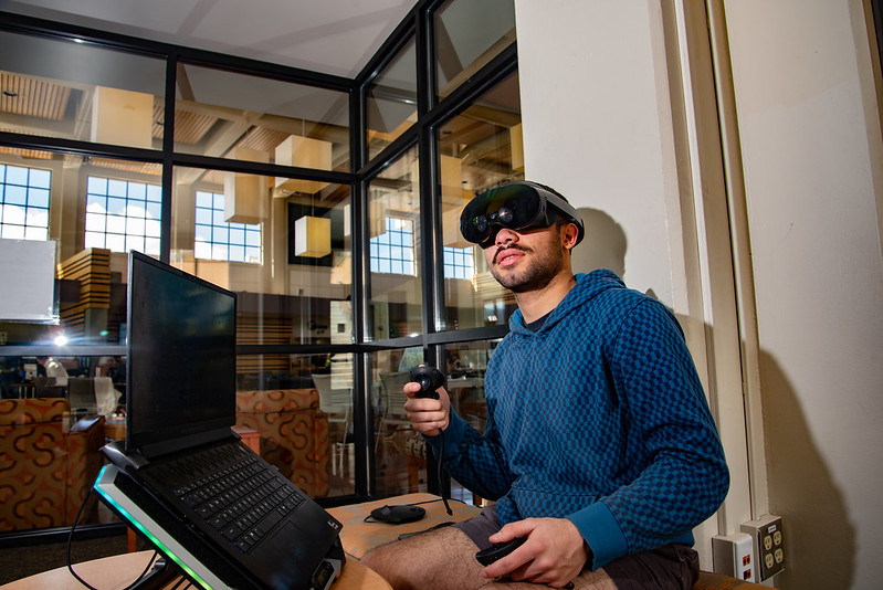 VR headset game room