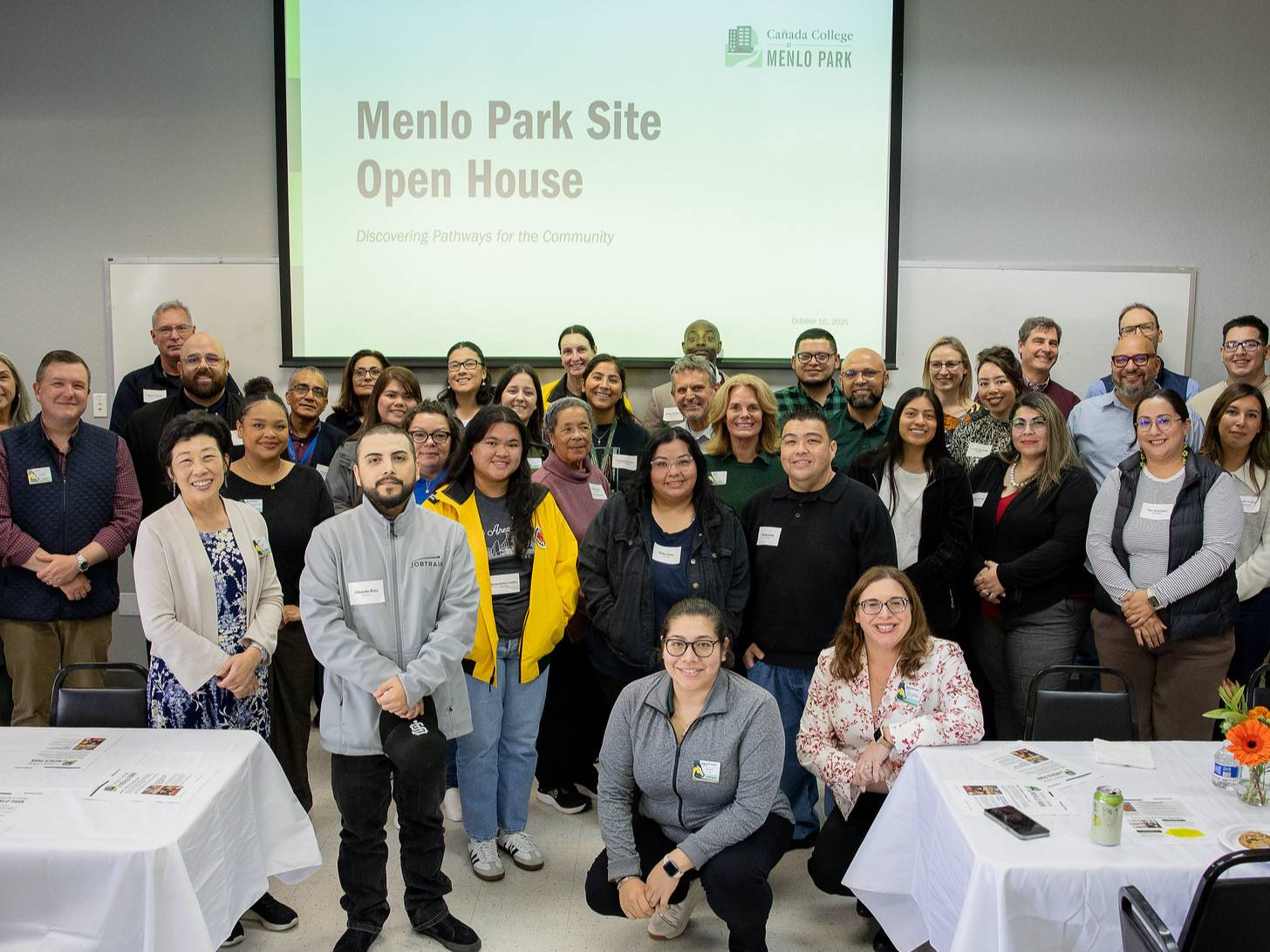 People gathered for menlo park open house