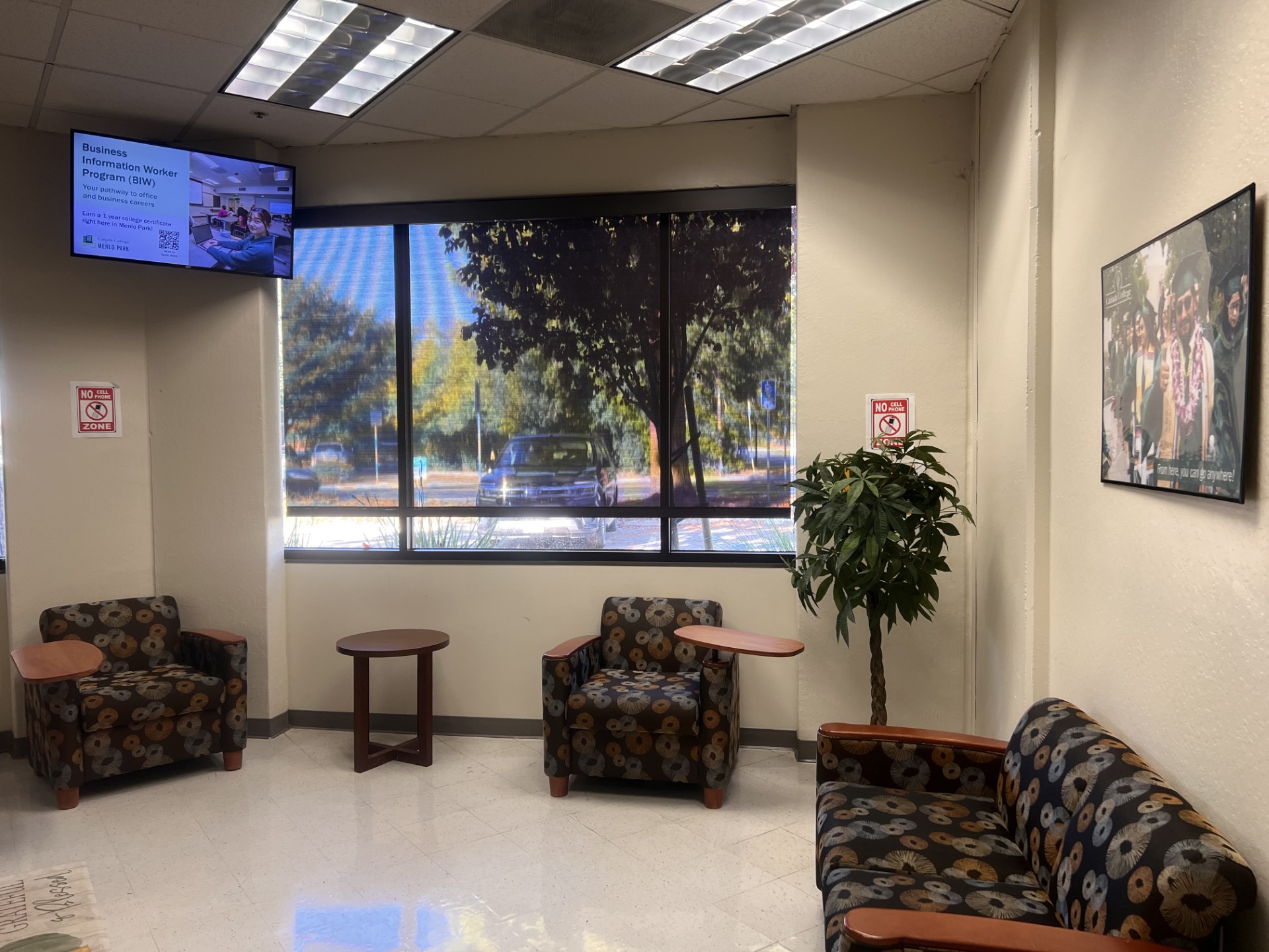 lounge area at the menlo park site