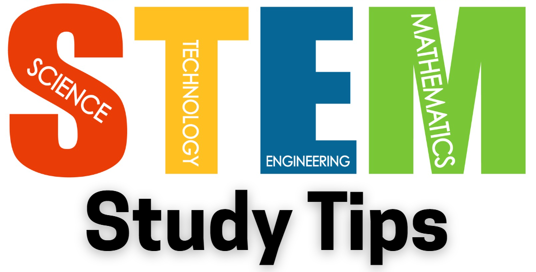 Image that says STEM Study Tips